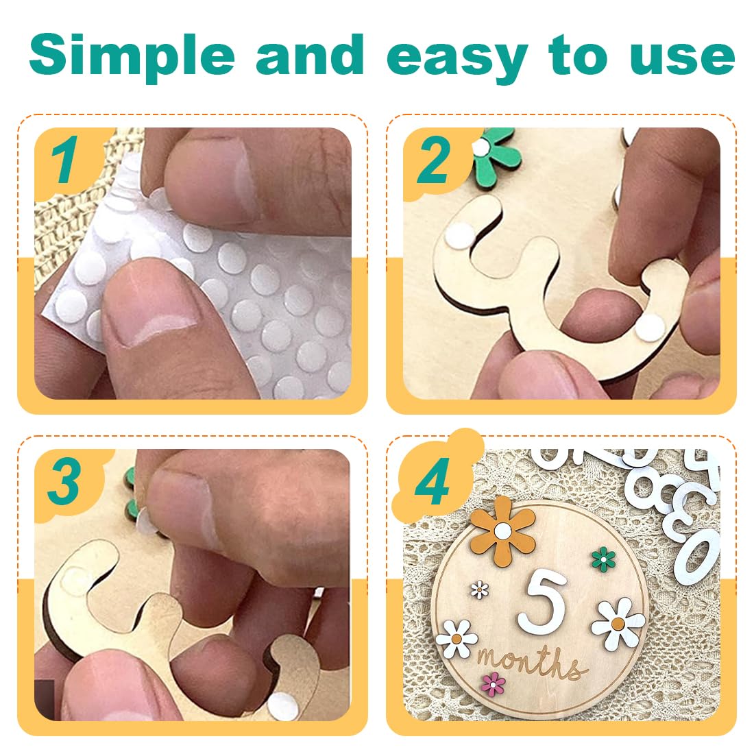 Carte dei Milestone Baby, Dischi Milestone in Legno per Neonati, Carte Milestone Mensili per Bambini, Perfetti Accessori Fotografici per Catturare la Crescita del Bambino