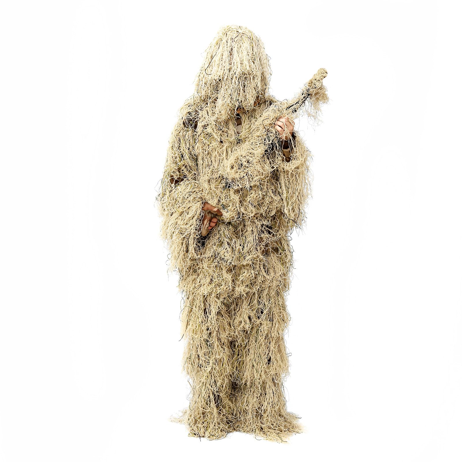 Maizoon 5 in 1 Ghillie Suit 3 Stili di Vestiti mimetici Ideali per la Caccia Militare, Il cecchino, Il Softair e Il Paintball