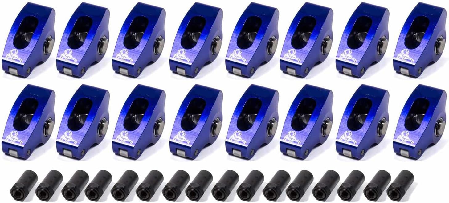 Scorpion Racing 1013 1.6 SBC 7/16 .150 Offset Blue Race Series Rocker Arms Set of 16