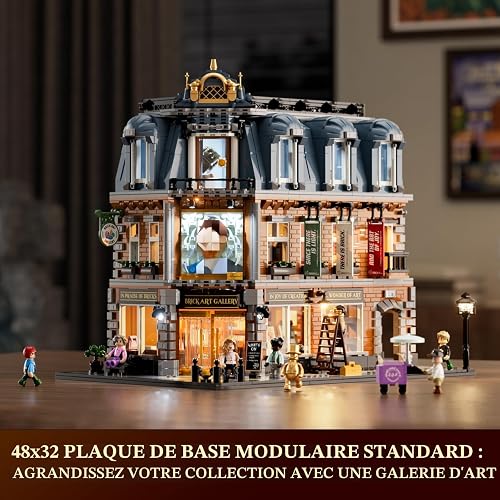 Lumibricks Brick Art Galerie Bloc de Construction avec Lumière, 3400 Pcs, Bâtiment Modulaire d’Angle Inspiré des Œuvres d’Art Classiques avec Art 3D Amovible, Âge 16+, L9085 - 6