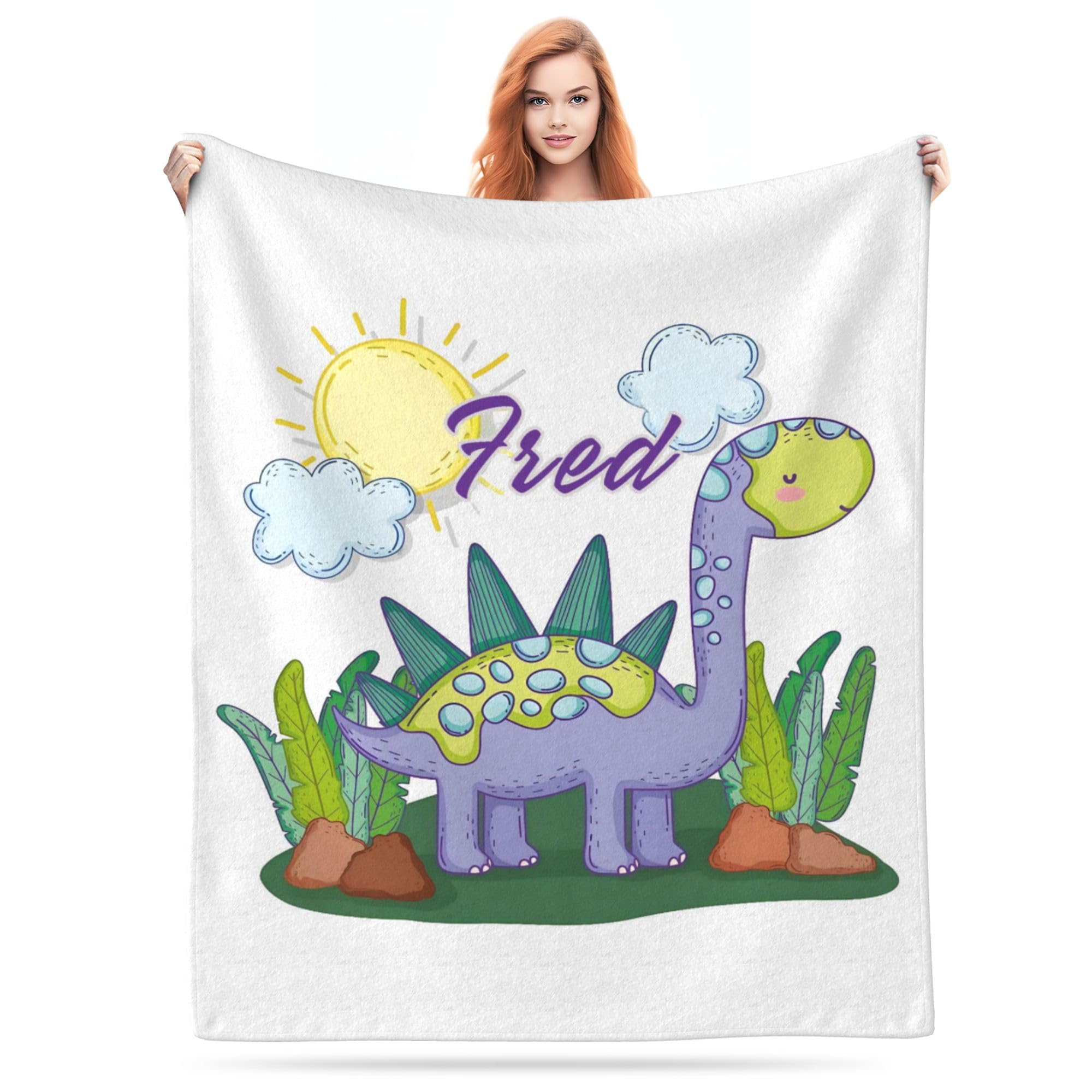 LMQJDZ Personalised Baby Blankets,Personalised Blanket for Kids Baby Adults Customised Name Blanket.Gifts for Baby Shower Birthday Easter Nursery Room Decor.