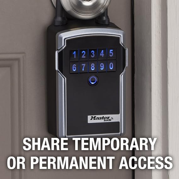 Master Lock Key Lock Box with Code, Outdoor Lock Box for Realtors, Property Managers and Landlords, Ideal for Short-Term Rentals, Key Safe Holds 5 Keys, 5440EC