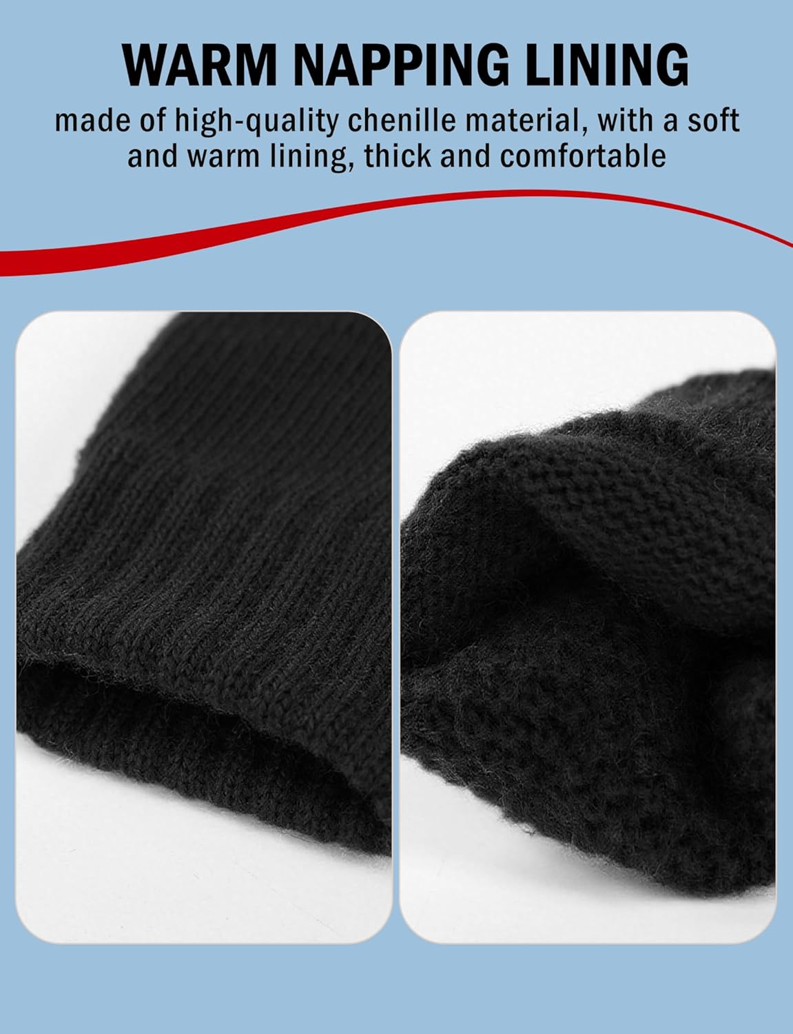 AURUZA Thermal Gloves for Women Touch Screen Knit Stretchy Gloves for Outdoor Activities Skiing Hiking Work and Running - Image 6