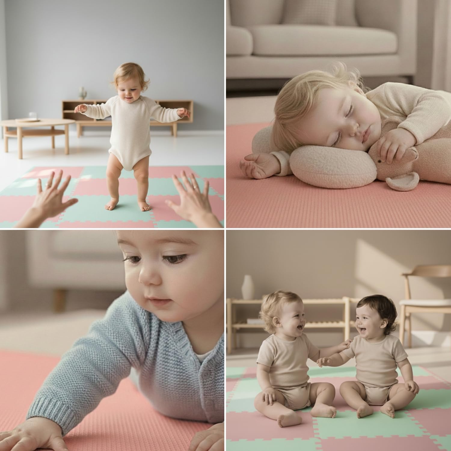 LittleTo 9-delige Baby Speelat vanaf de Eerste aand - 30x30 c EVA