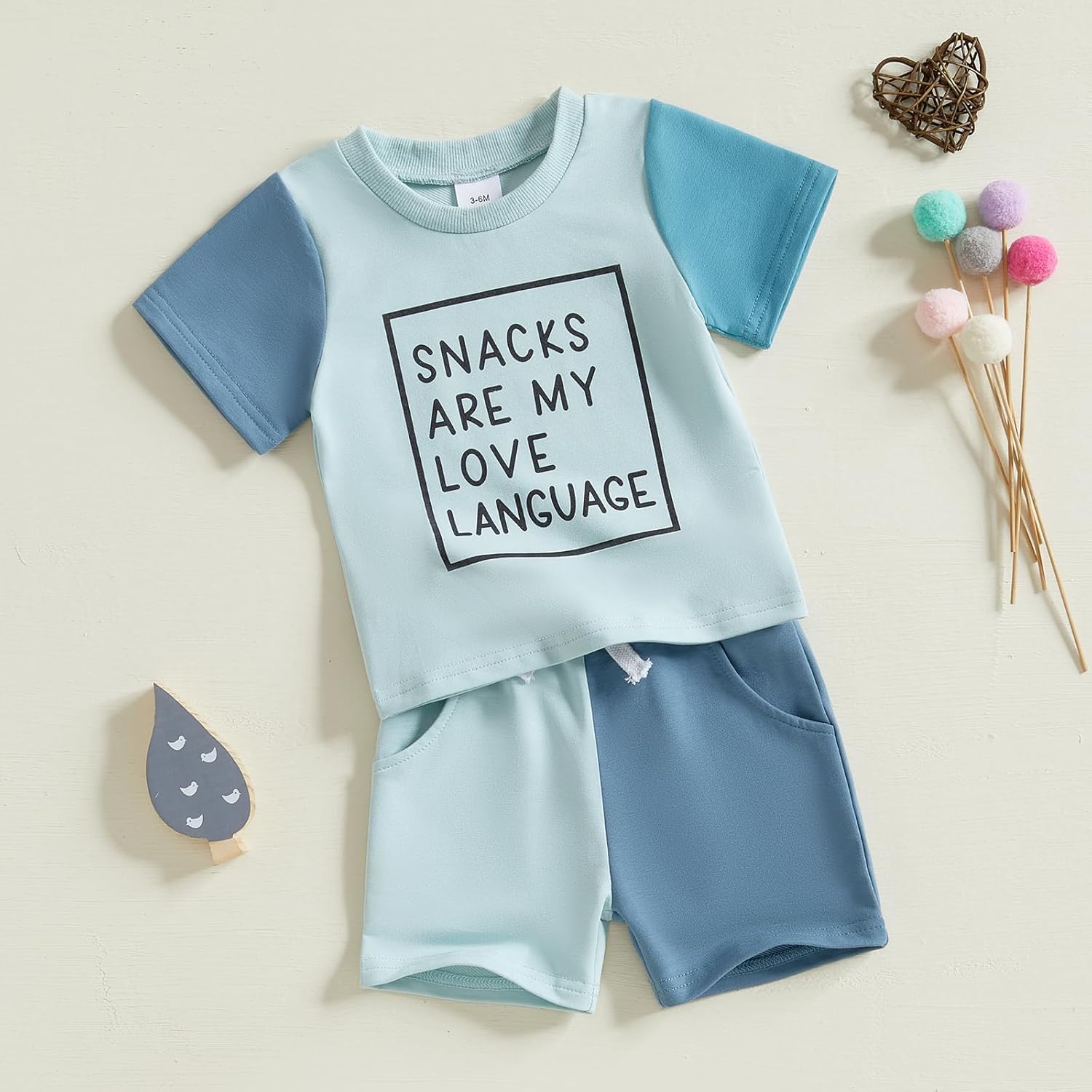 Toddler Baby Boy Summer Clothes Short Sleeve Letter T Shirt Tops and Stretch Casual Shorts Set Infant Outfit - Image 2