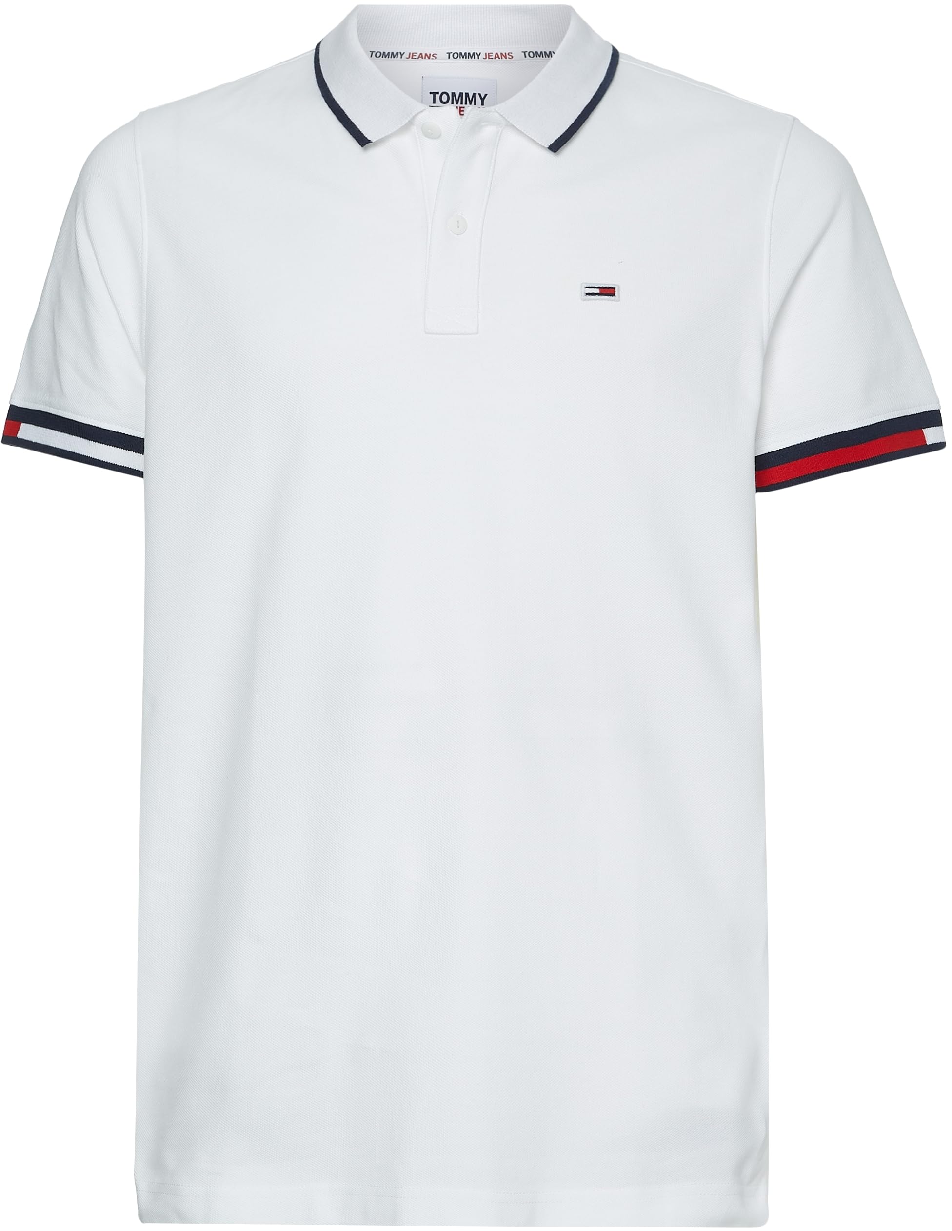 Tommy Jeans Tjm Reg Flag Cuffs Polo Dm0dm12963 Polo a Maniche Corte Uomo (Pacco da 1)