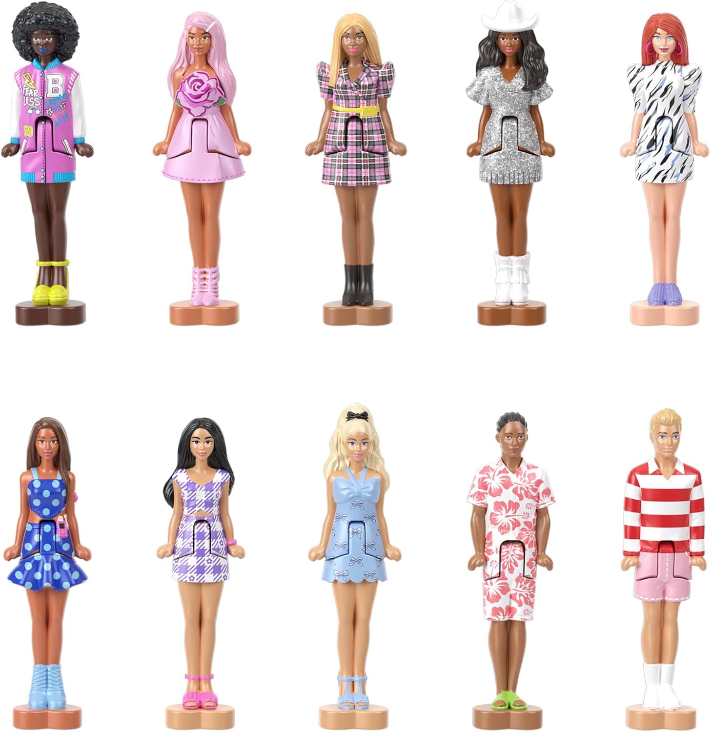 Barbie Mini Barbie Land Fashionistas Dolls, 1.5-Inch Dolls in Perfume Compact, Surprise Reveal