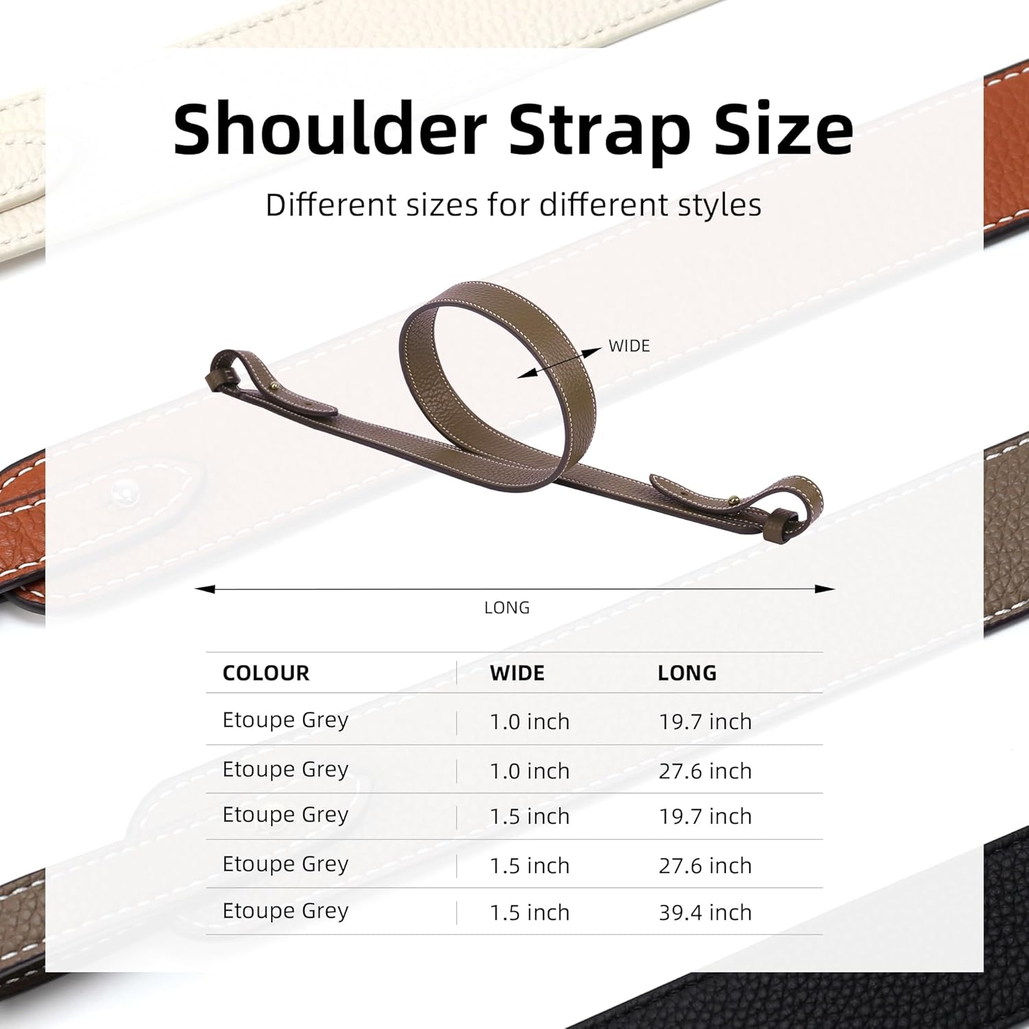 DGAZ TC leather shoulder strap for Hermes Picotin/Lindy/Evelyne, replaceable crossbody bags strap, handmade - Image 2