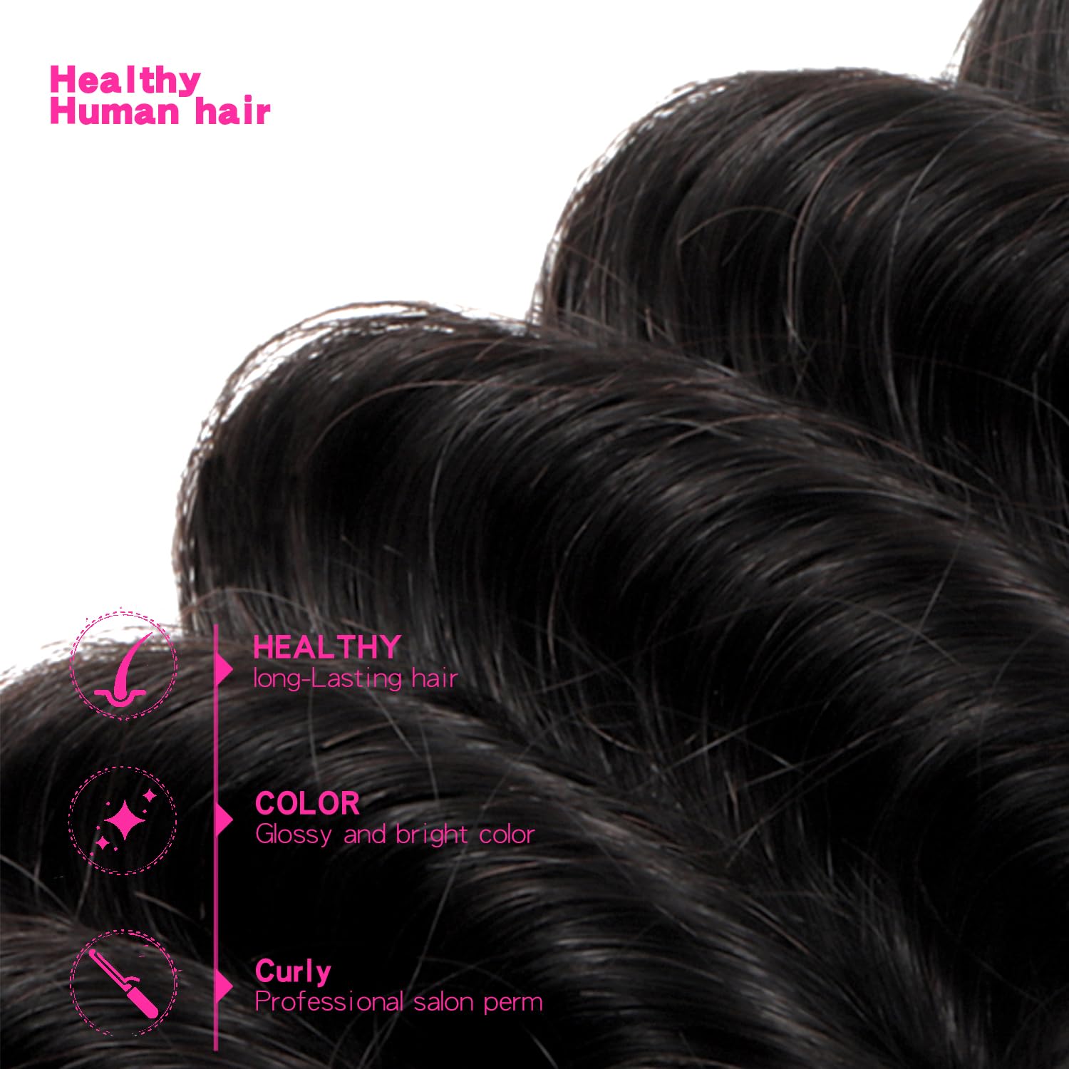 Selina 2 Bundles Deep Wave Human Braiding Hair 50g/Bundle for Boho Braids Human Curly Boho Hair 10A Deep Wave Bulk Bohemian Natural Color 28 Inch