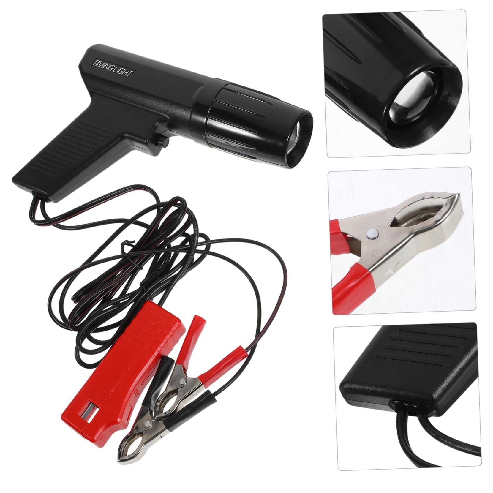 Luz de Sincronización Automotriz para Motor de Coche y Moto | Negro, Plástico, Reparación y Mantenimiento, Rendimiento Fiable, Precisión de Encendido