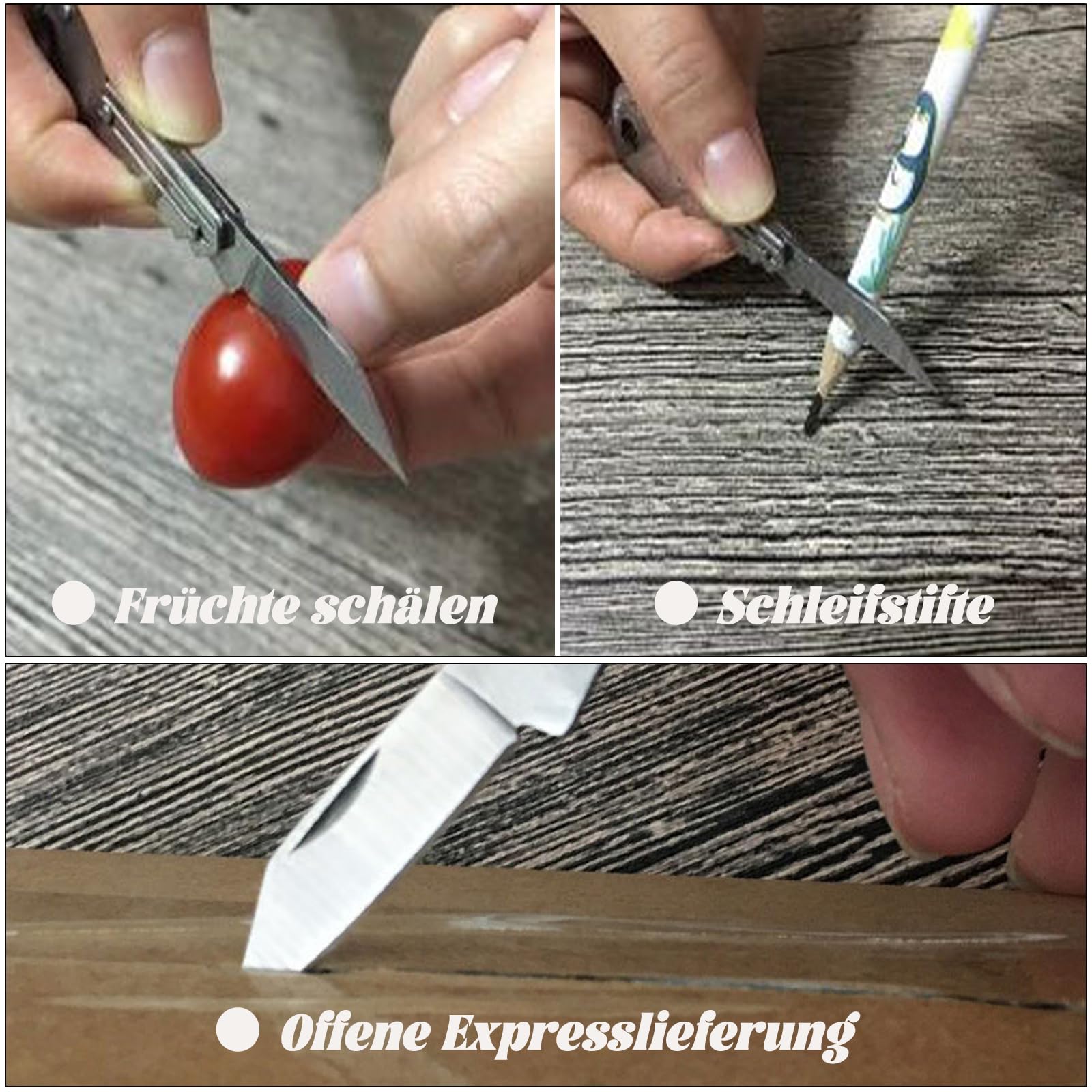 2PCS Schlüsselmesser,Mini Messer Taschenmesser,Klappmesser,Brieföffner in Schlüsselform Paketmesser,Edelstahl Key Knife Schlüsselbund Messer für Outdoor,Kleine Geschenke für Männer Frauen
