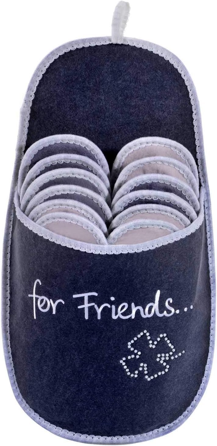 non slip guest slippers | set of 6 | Felt slipper | For friends glitter clover leaf luck