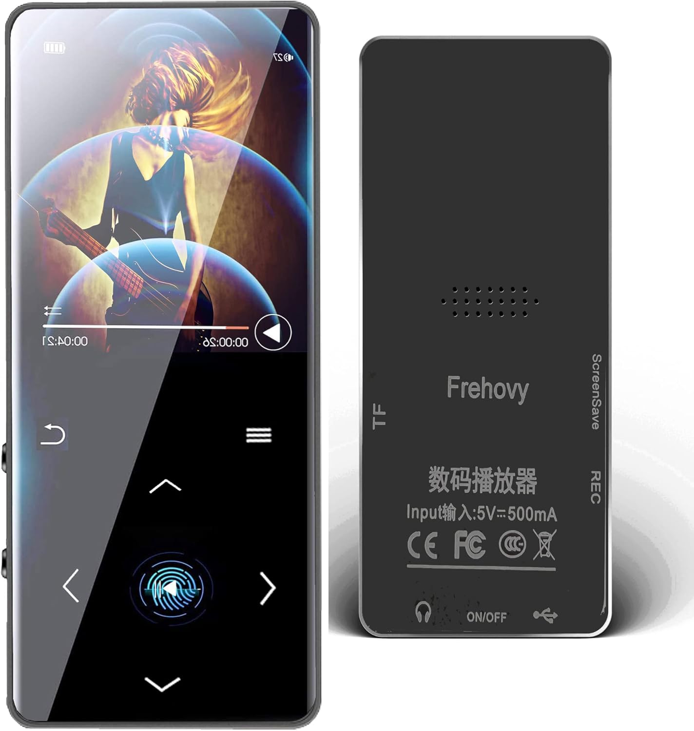 Frehovy 16G MP3 Player with Bluetooth 4.2, Portable Lossless Sound MP3 Music Player