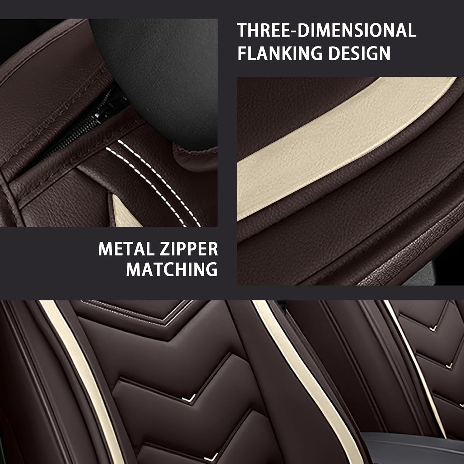 Fit for Honda CR-V 2008-2026 Seat Covers, Waterproof and Wear Resistant Sports Seat Cover, Premium Nappa Leather Car Seat Covers.(Standard 2 Seats/Coffee Color)