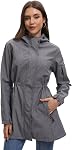 Women's Waterproof Softshell Jacket Winter Warm Fleece Lined Coats with Hood Rain Jackets