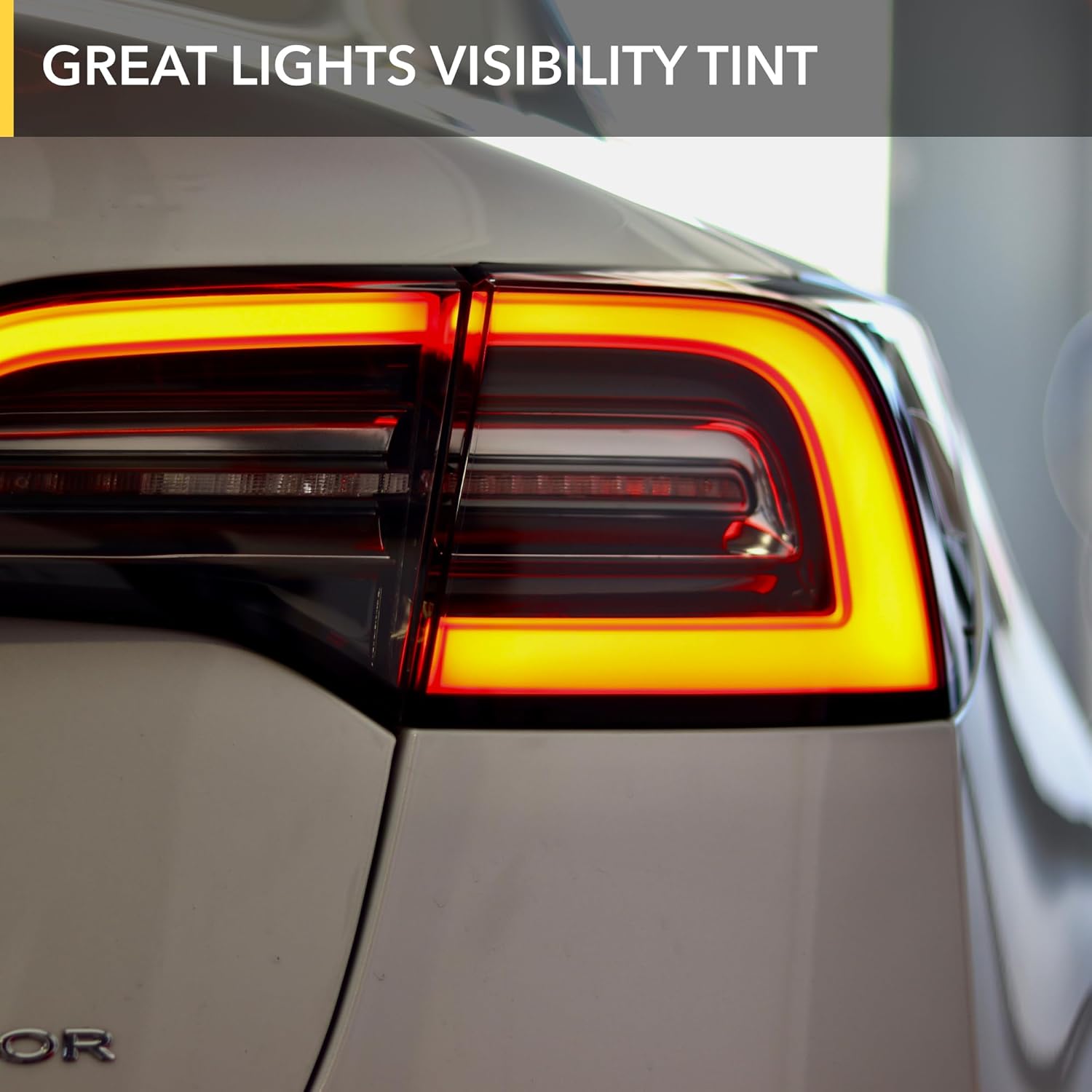 TWRAPS Tail Lights Smoke Tint PPF for Tesla Model 3 & Tesla Model Y, Smokey Taillamp Cover - Durable 8mil Paint Protection Film Guard, Tesla Accessories (Medium Smoke 50%)