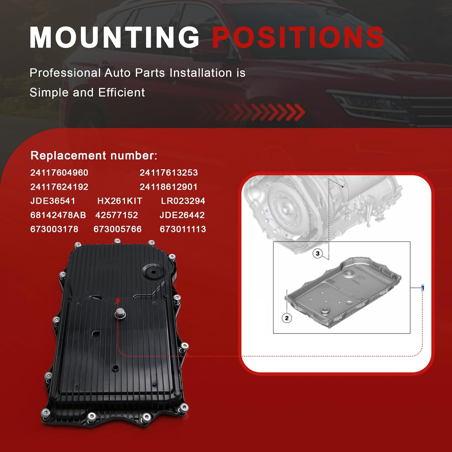 Oil Pan Automatic Transmission A/T Filter Replacement For Alpha. Romeo GIULIA ALPINA B3 B5 B6 B7 B8 BMW F20 F21 F45 F80 F34 G21 G30 F10