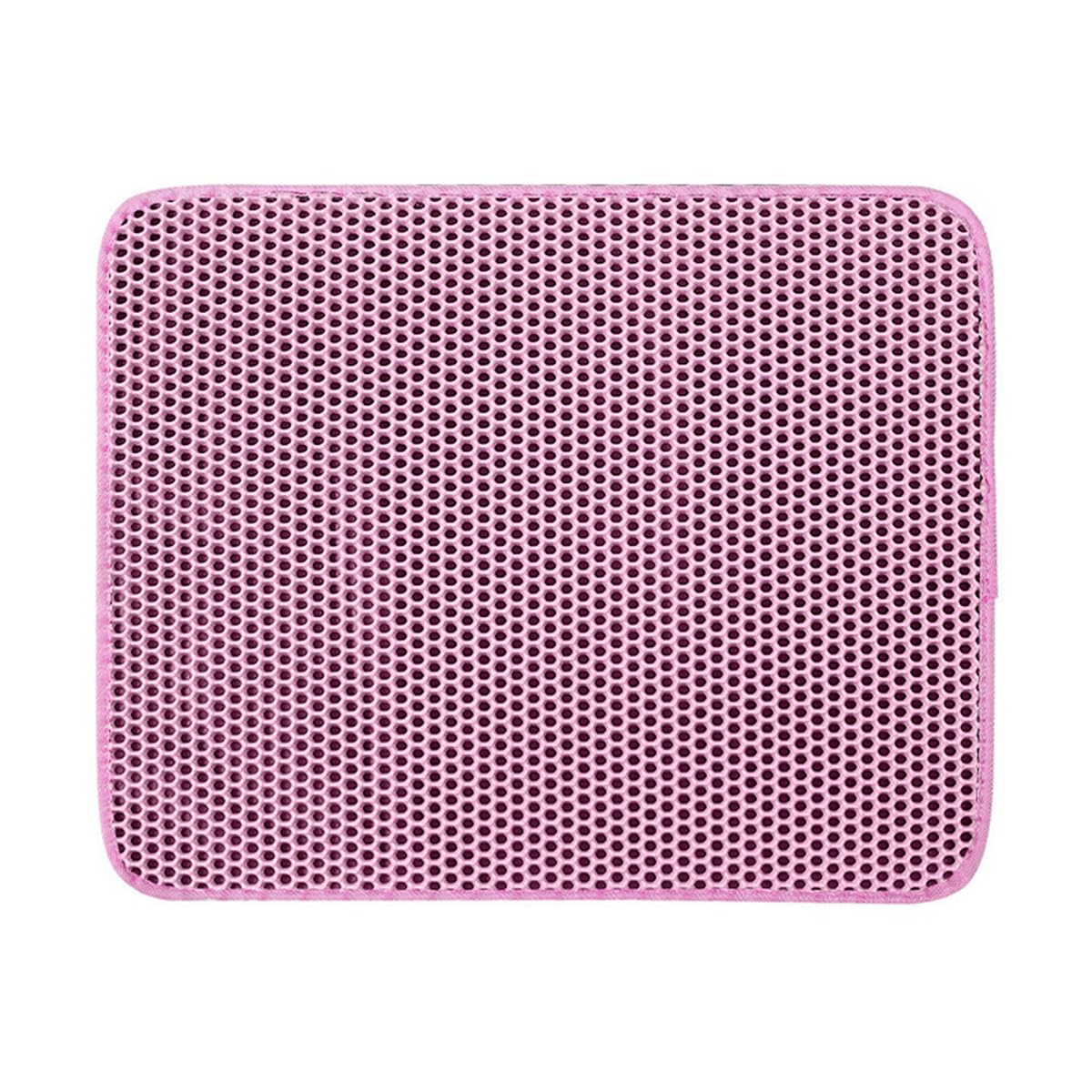 Cat Litter Trapping Mat, Honeycomb Double Layer Design, Urine and Water Proof Material, Scatter Control, Less Waste, Washable- Easy Clean Litter Catcher Mat (Pink,30X45CM)