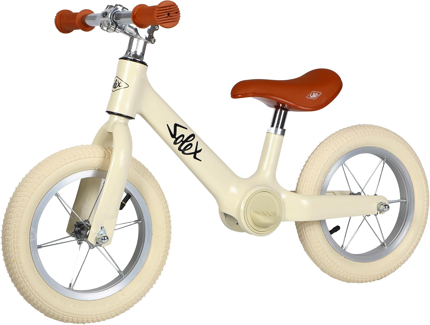 MGM JOUET - Solex Balance Bike - 119350 - Freewheels - Beige - 30 kg Max - Metal - 12 Inches - Children's Bike Without Pedals - Gift - Birthday - Balance - From 2 to 6 Years