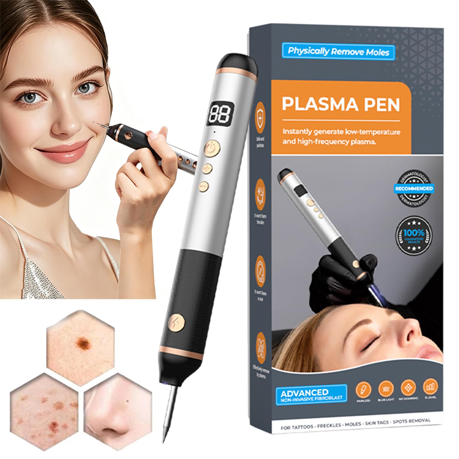 Stylo plasma anti-taches de rousseur et verrues pour éliminer les imperfections sans douleur