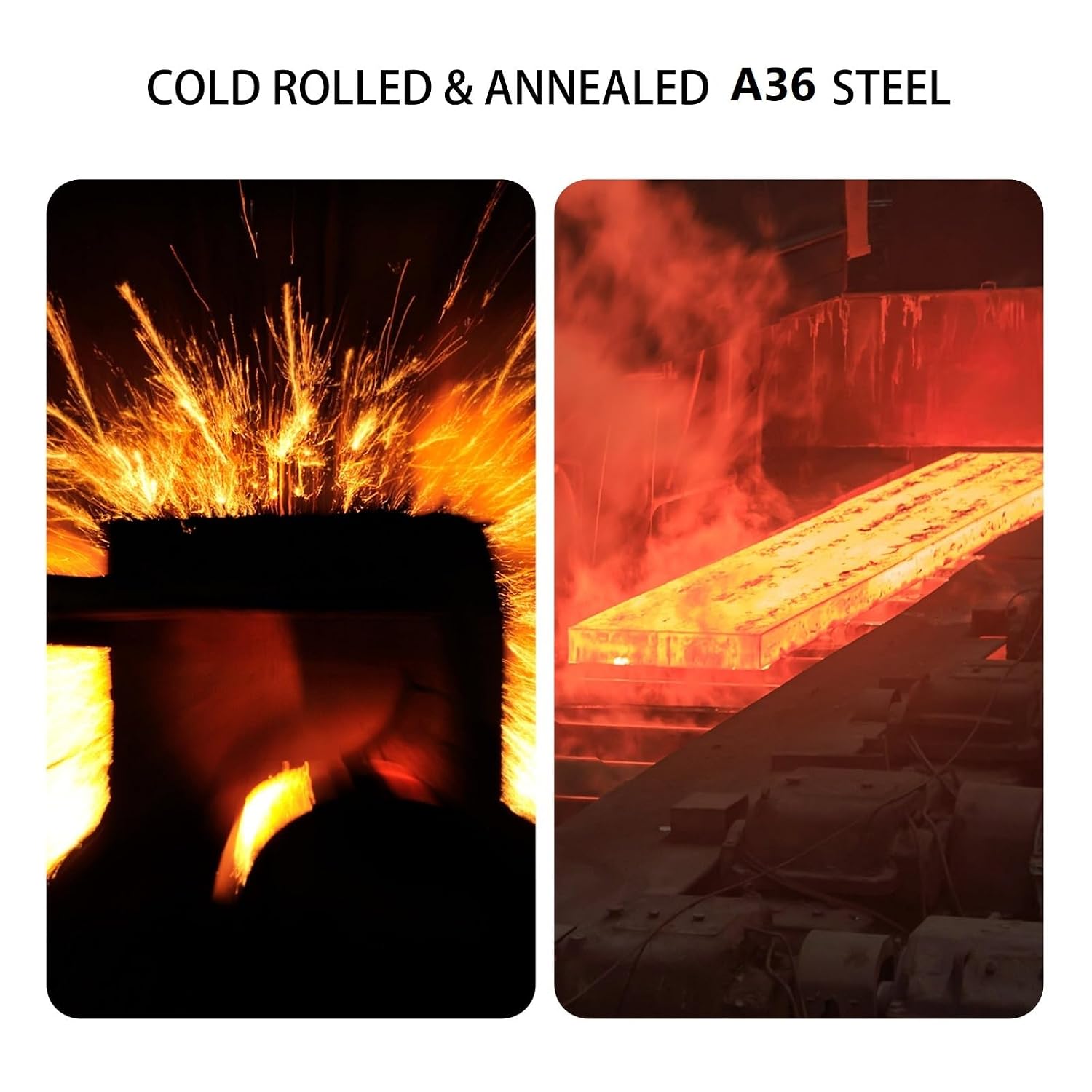 A36 Steel Flat Stock Cold Rolled Carbon Steel Bar for Knife Making 12"x1.5"x 1/8"(10 Packs)