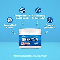 Vista 3 de Nello Supercalm Mezcla en Polvo para Beber, Reductor de Cortisol* y Suplemento para Dormir, L Teanina, Ashwagandha Ksm-66, Magnesio Glicinato