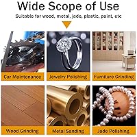 Vista 6 de 8 almohadillas de lijado triangulares de grano 2500, almohadillas de lijado de gancho y bucle de carburo de silicona para multiherramienta oscilante