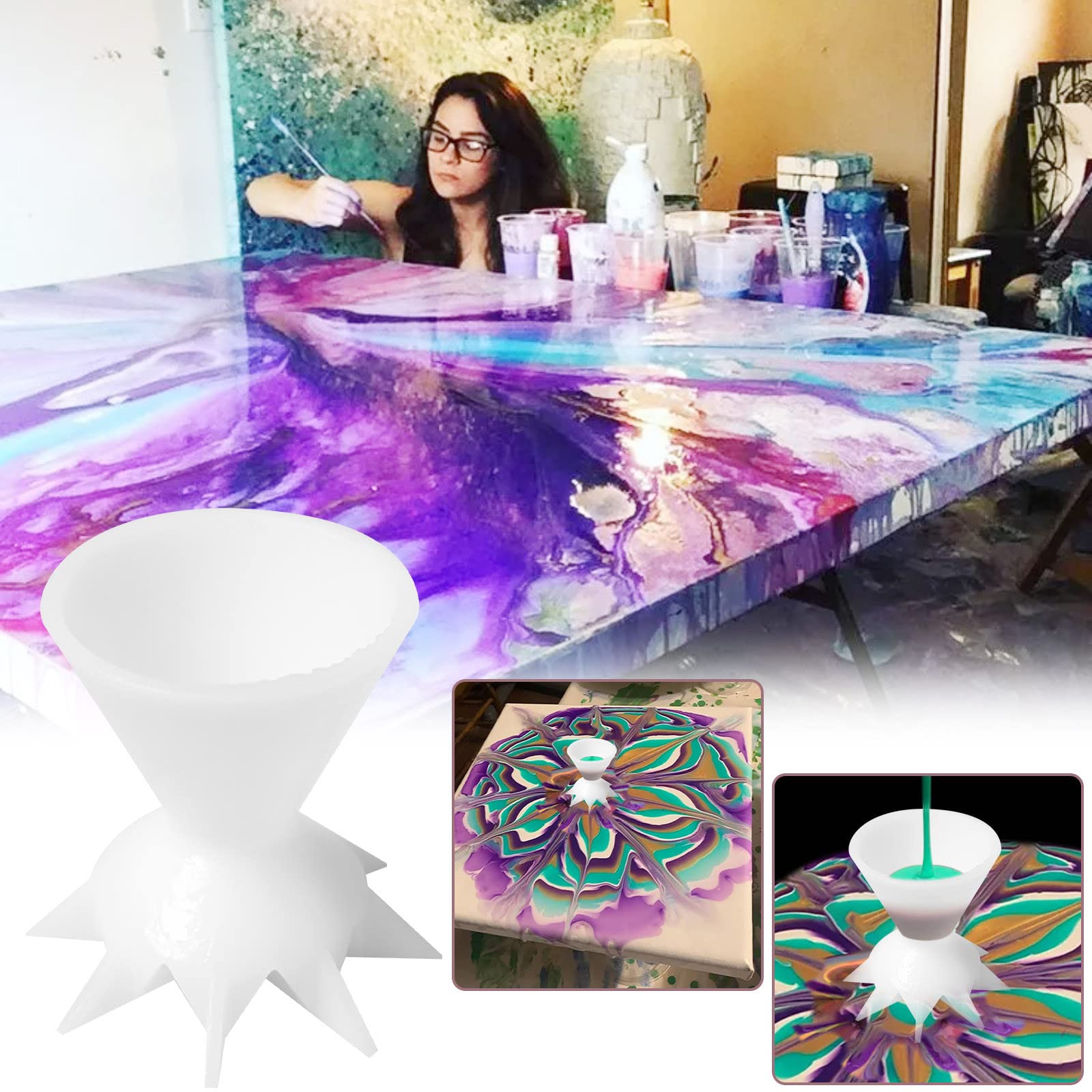 Buy Usbinx Life Paint Pouring Split Cups for Acrylic Paint, Flower Pour