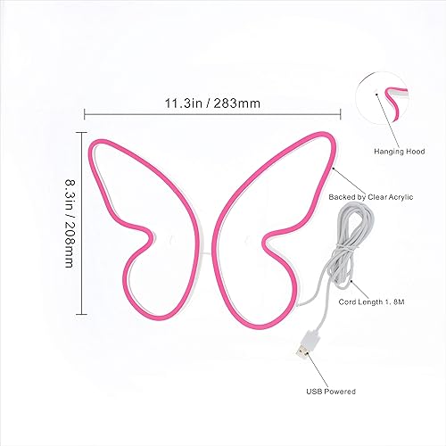 Miniatura 4 de ADVPRO Butterfly Girl Room Flex Silicone LED Neon Sign Naranja st16s33-fnu0020-o