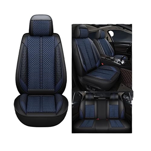 JBNCRYGD Car Seat Covers for Front Rear Automotive Waterproof Faux Leather Protector Vehicle Cushion Covers,A