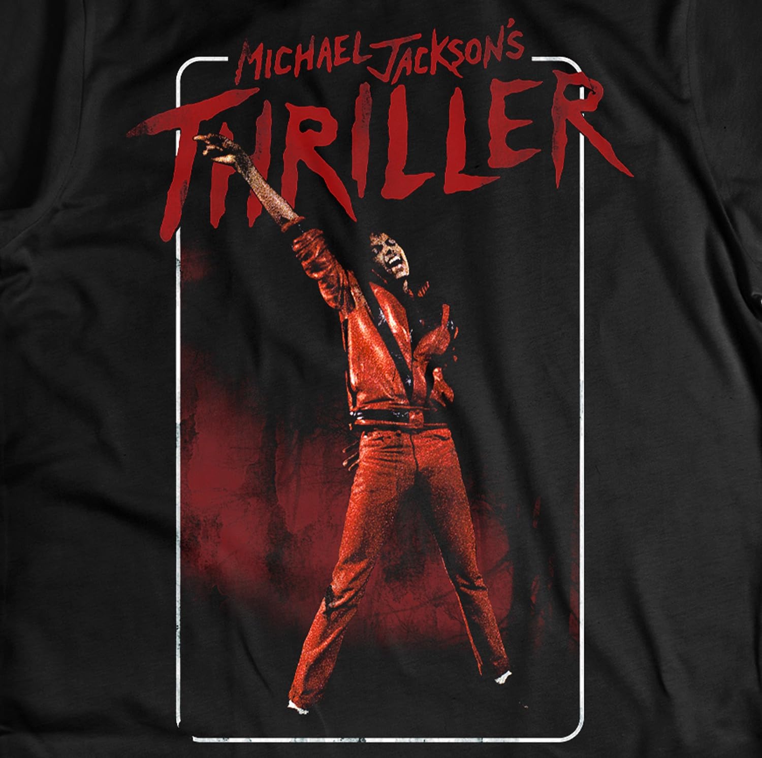 Michael Jackson T Shirt Ufficiale Thriller. Maglietta Unisex in Cotone. Maglia vestibilità Regular per Adulto e Ragazzo