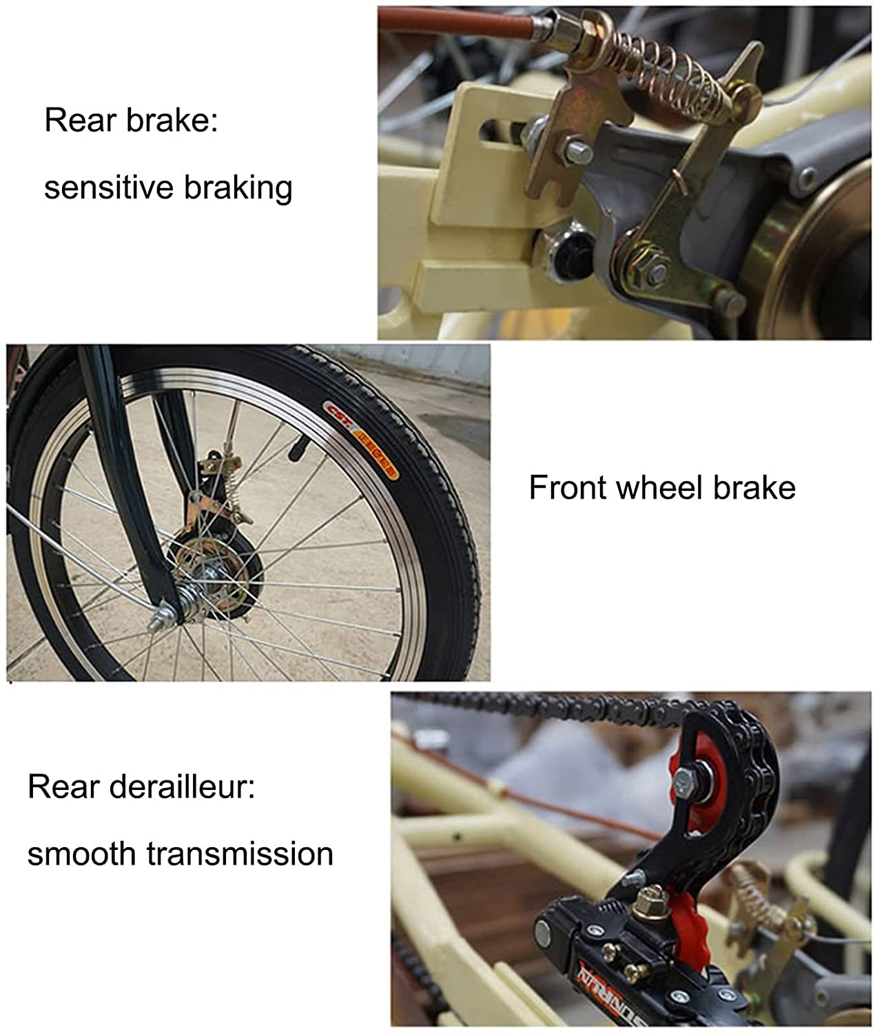 GRDDBZA Adult Tricycle - 3 Wheel Bikes for Adults Shopping Adult Tricycles Human 3 Wheel Bicycle 1 Speed Trikes 20 Inch Three-Wheeled Bike for Women Men Elderly Shopping Exercise Recreation