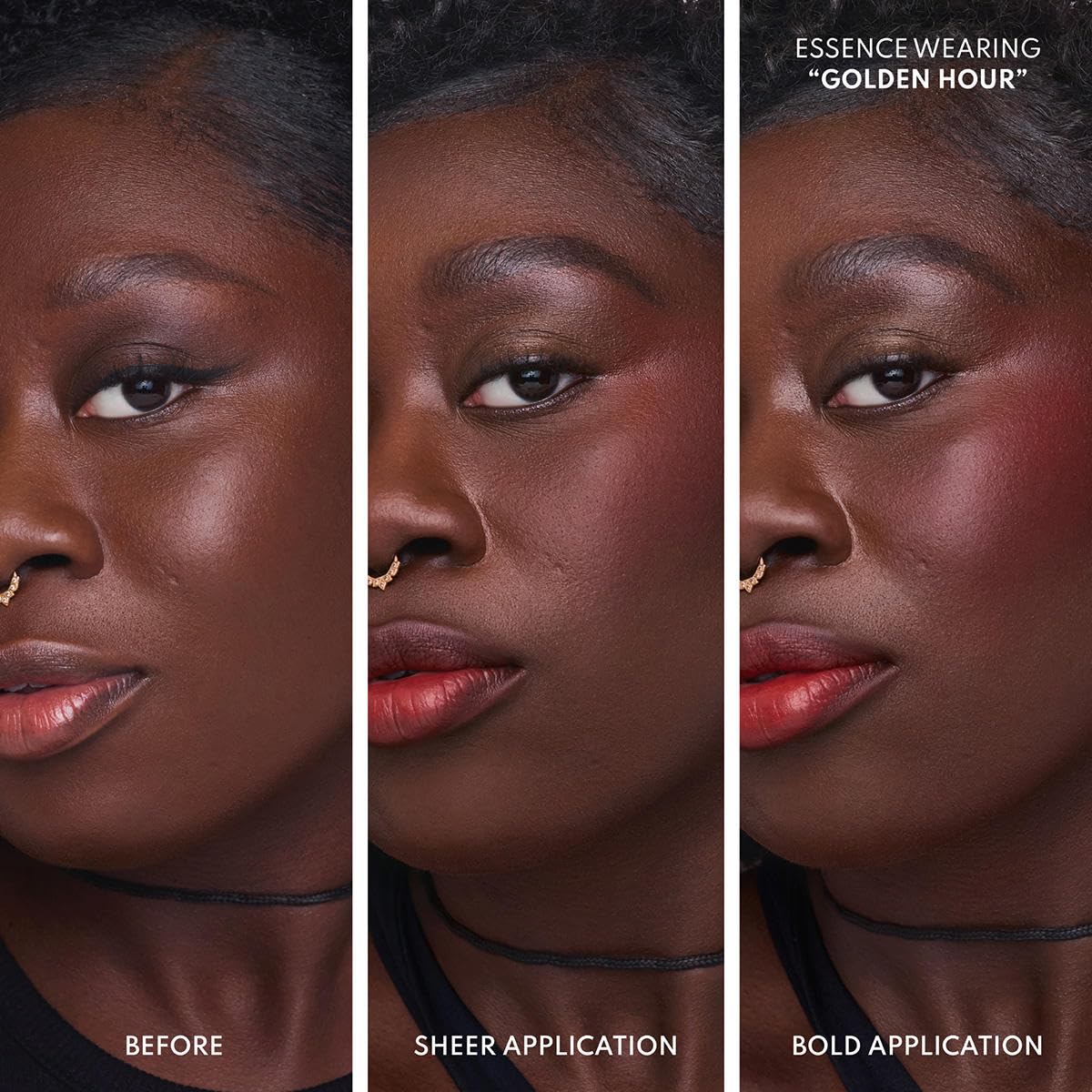 Danessa Myricks Beauty Yummy Skin Blurring Balm Powder Flushed - Matte Color for Cheek & Lip Golden Hour