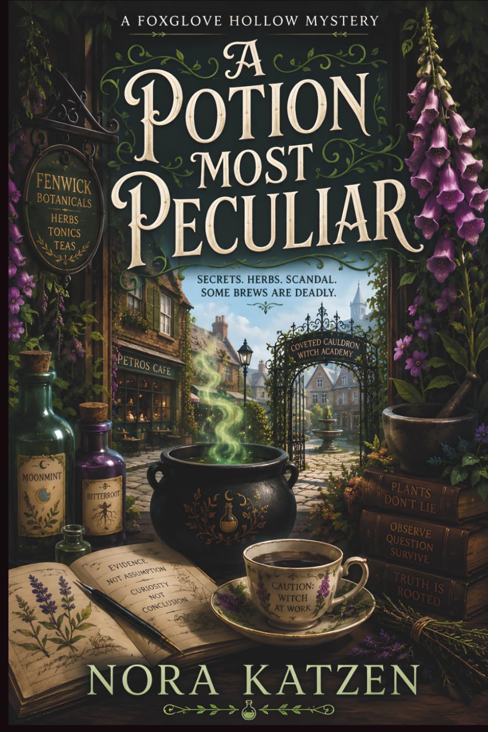 A Potion Most Peculiar: A Cozy Paranormal Witch Mystery with Botanical Magic, Academy Secrets, and a Small Town Full of Trouble (The Foxglove Hollow Mysteries)