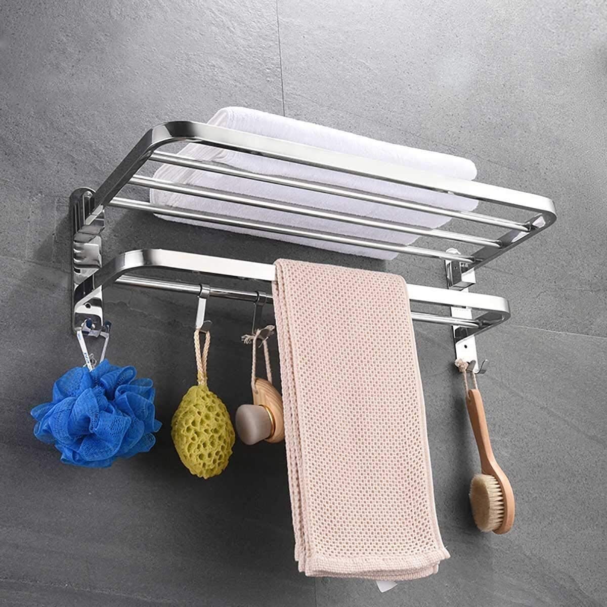 Étagère de rangement douche et support pour serviettes de salle de bain