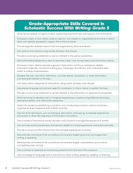 Scholastic Success with Writing Grade 5 Workbook