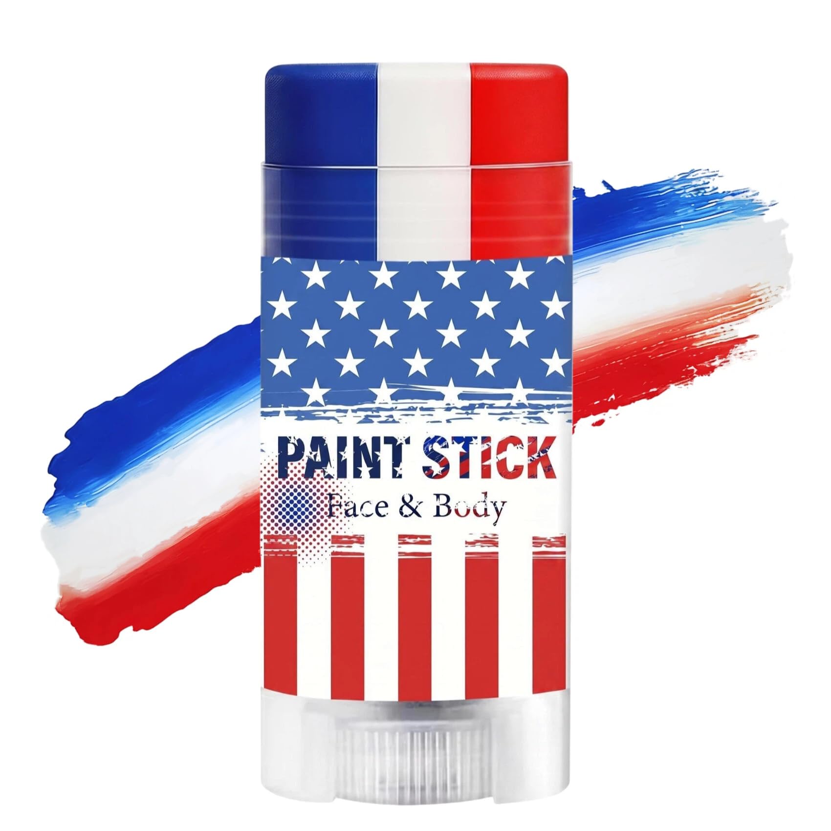 Red White and Blue Face Body Paint Sticks, Patriotic 4th of July