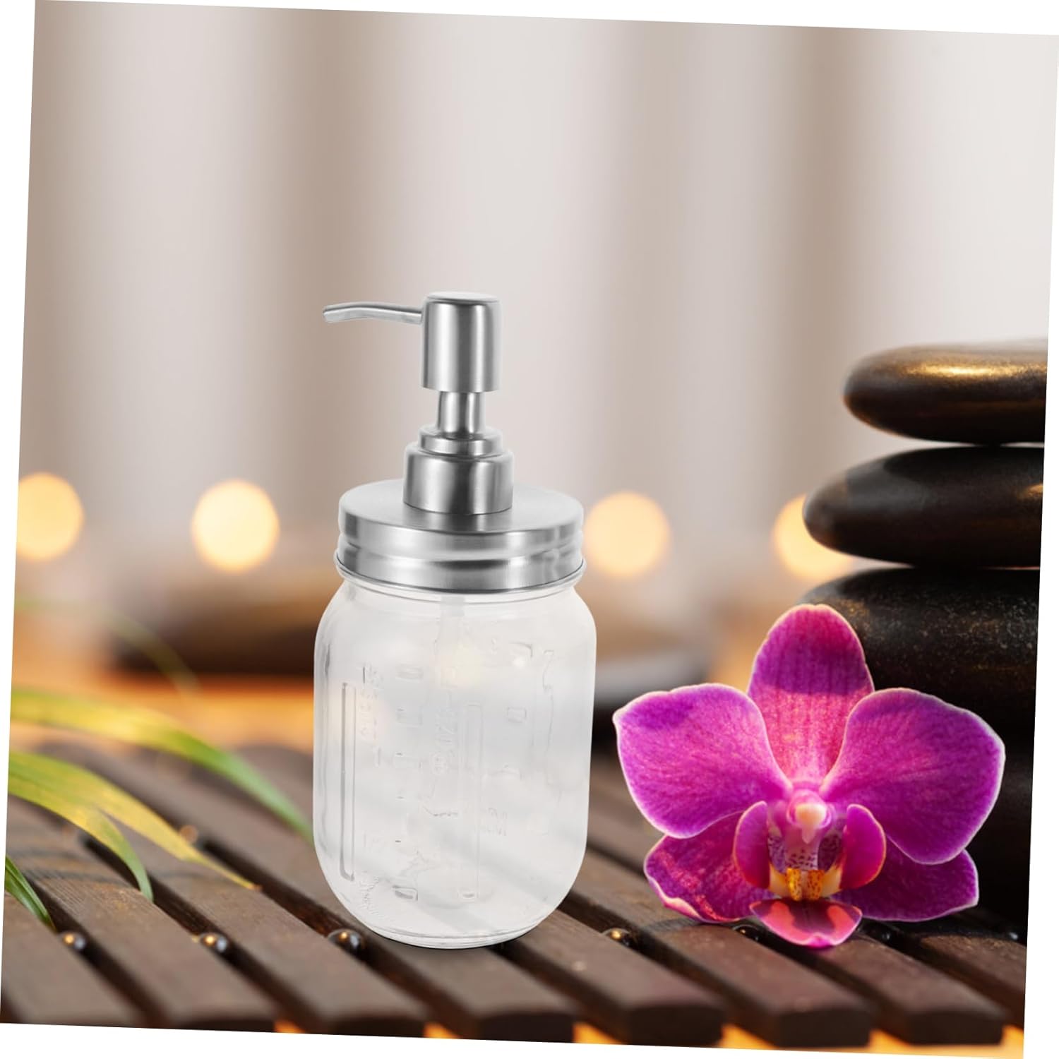 Generic 1 Set Bathroom Accessories Set Cotton Dispenser Bathrooms Toothbrush Holder Rustic Farmhouse Decor Swab Shower Accessories Bath Accessories Bathroom Soap Dispensing Jar Glass