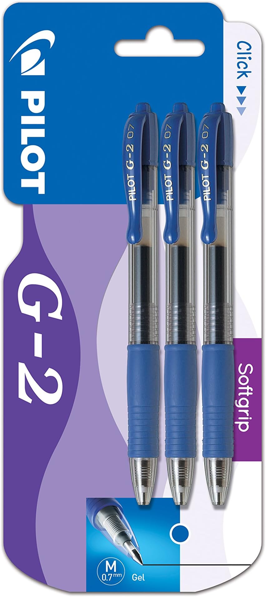 Pilot G2 07 Gel Ink Pen 0.7mm Tip 0.38mm Line Width 0.38mm Refillable