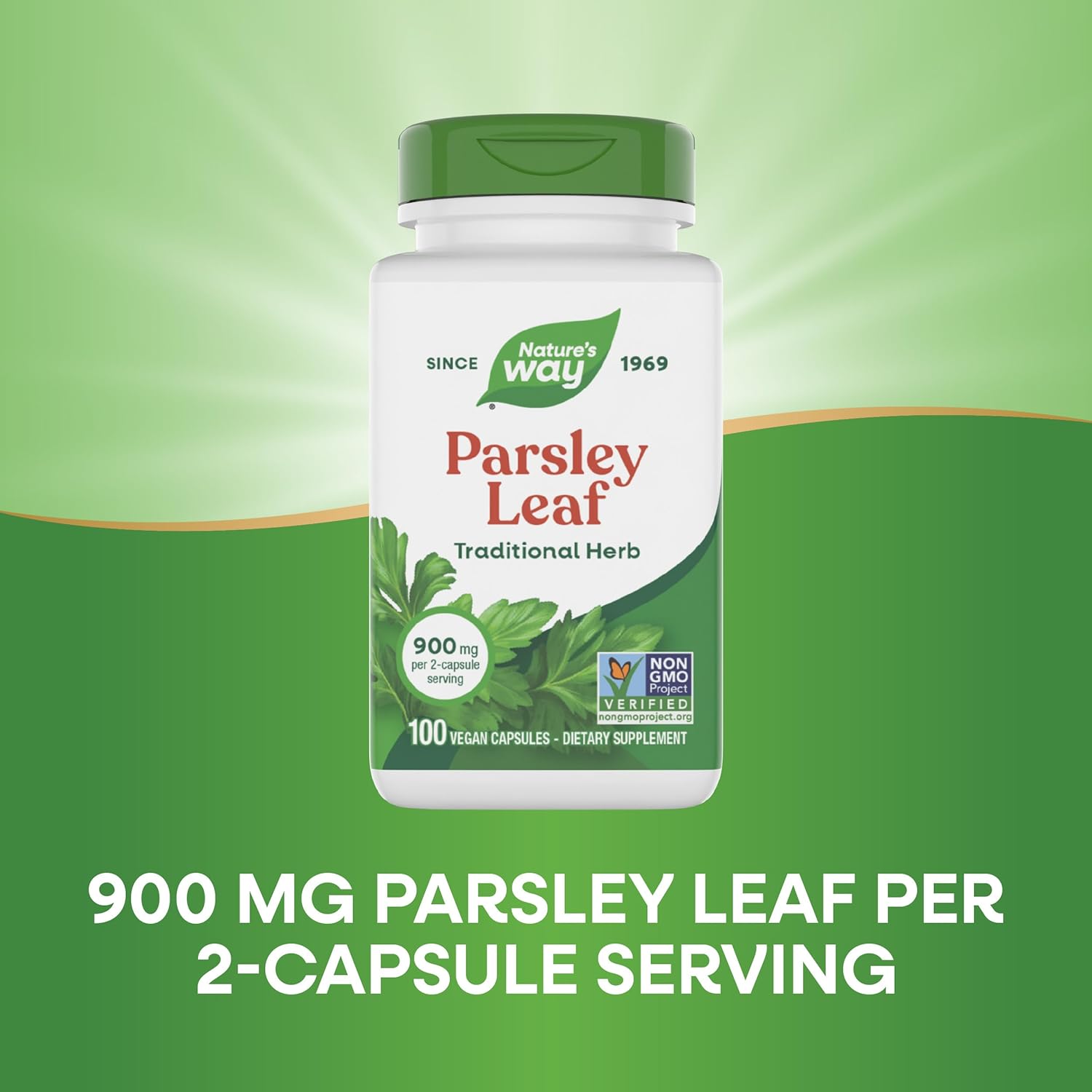 Nature's Way Premium Herbal Parsley Leaf Provides Chlorophyll, 100 Vegan Capsules - Image 4