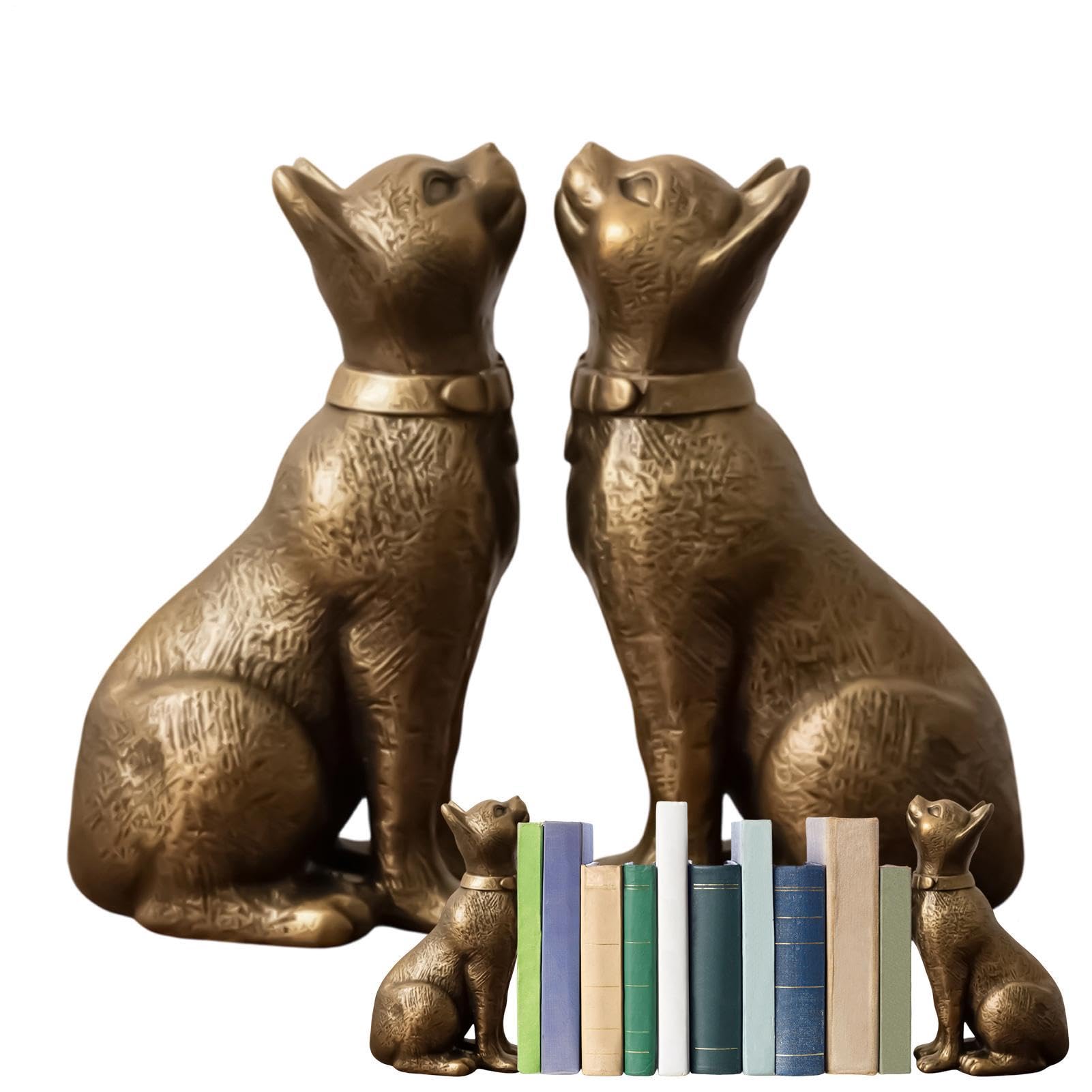 Serre-Livres pour étagères en forme de statue d'animal rétro antidérapante pour salon