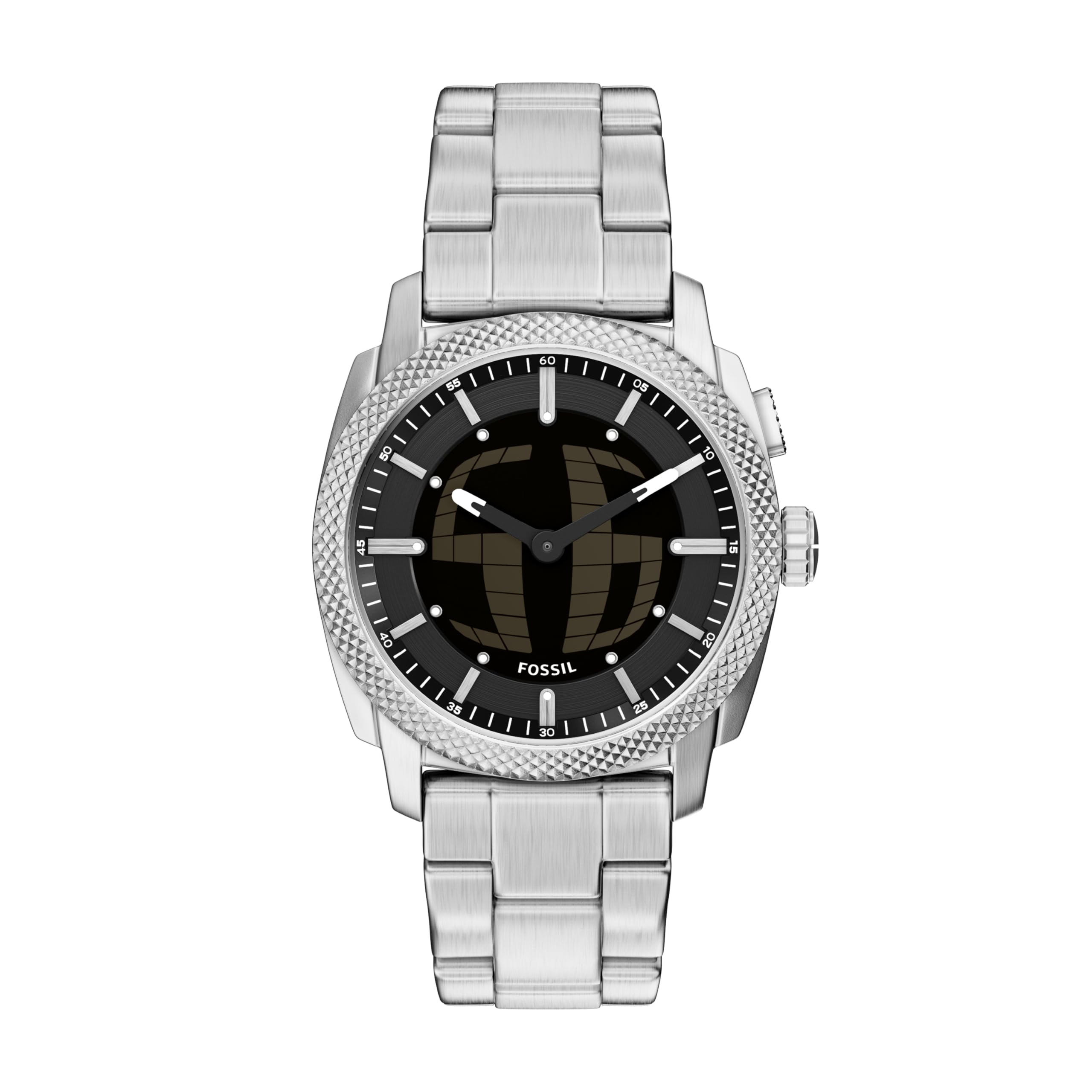 Fossil Mens Machine Big Tic Stainless Steel Watch