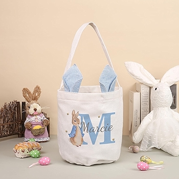 定制复活节篮子儿童款，个性化名字与首字母设计