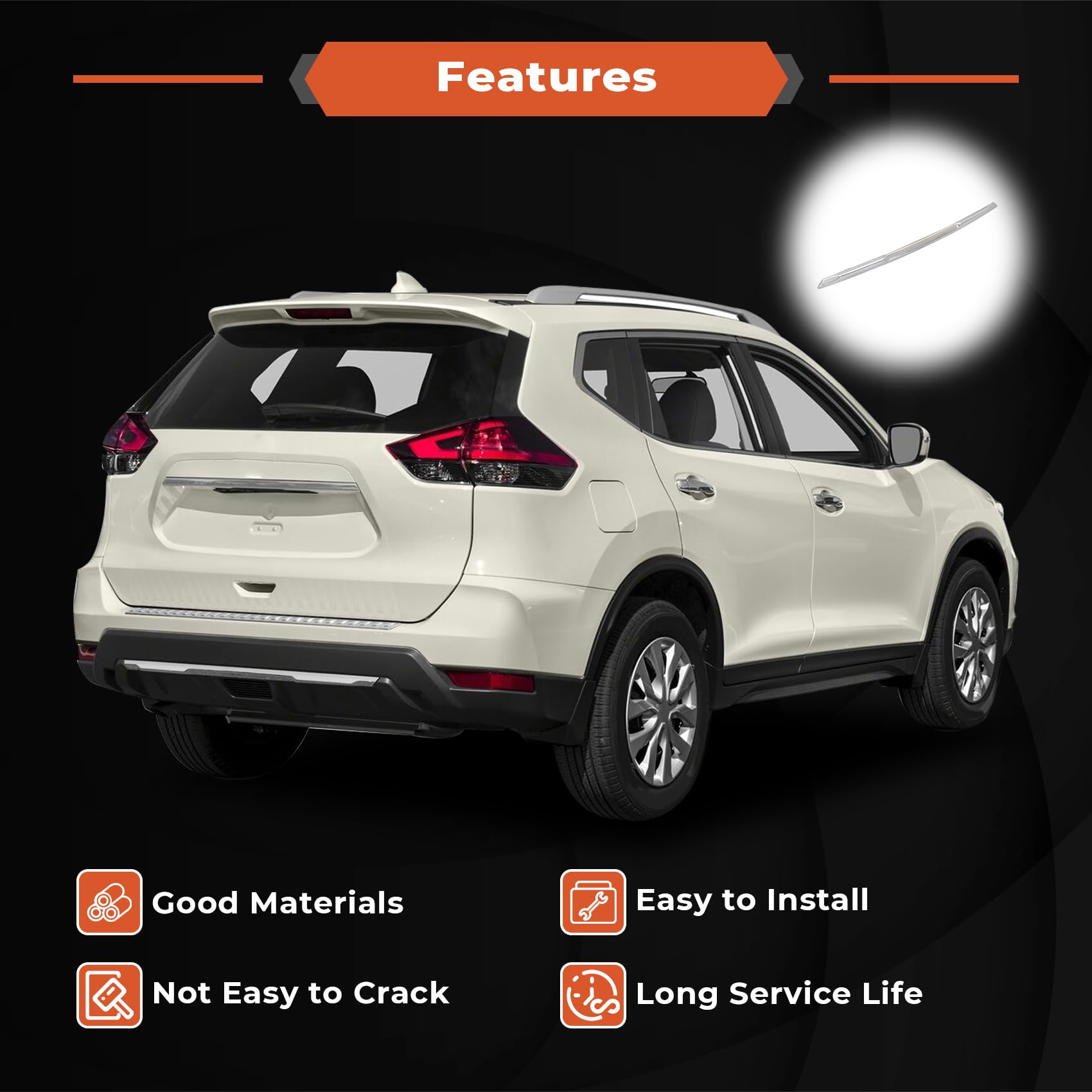 Amazon.com: labwork Rear Bumper Lower Trim Molding Chrome