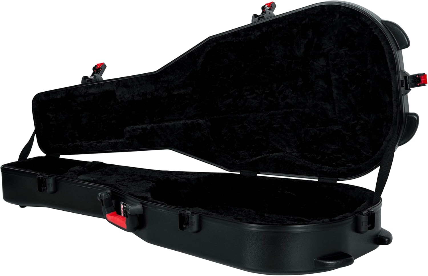 Gator Cases Molded Flight Case For Acoustic Dreadnought Guitars With TSA Approved Locking Latch & Elixir Strings - Acoustic Phosphor Bronze with NANOWEB Coating - Elixir Acoustic Guitar Strings