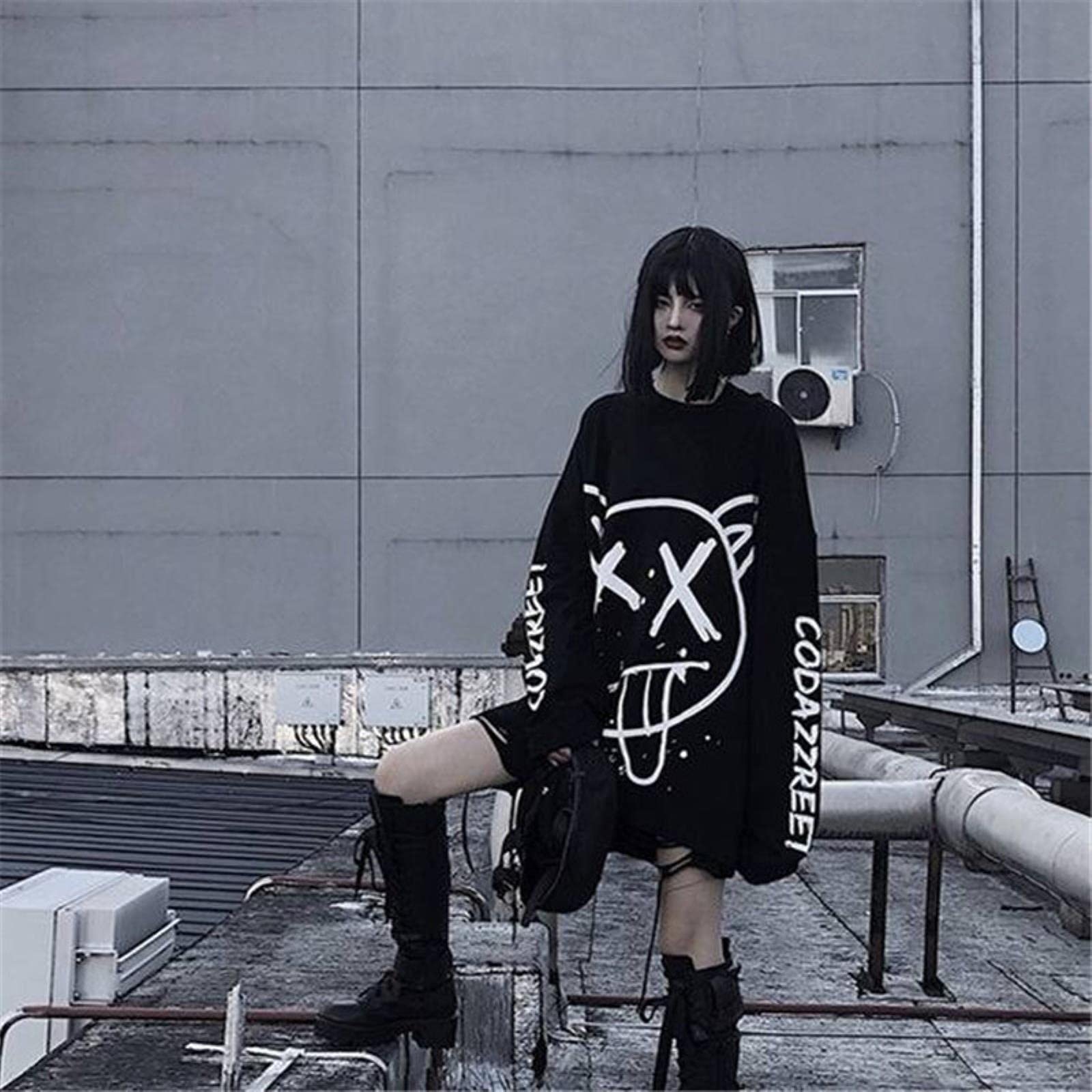 トップス HARAJUKU LONG SLEEVE TEE // BLACK HARAJUKU LONG SLEEVE TEE // BLACK | tattoostudi
