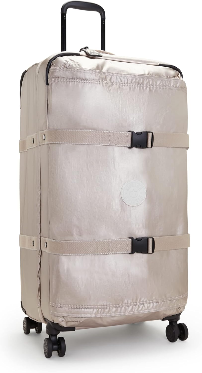review Kipling Women's Spontaneous 31-Inch Softside Spinner Wheel Luggage, Integrated TSA Accepted Lock, Metallic Glow, One Size