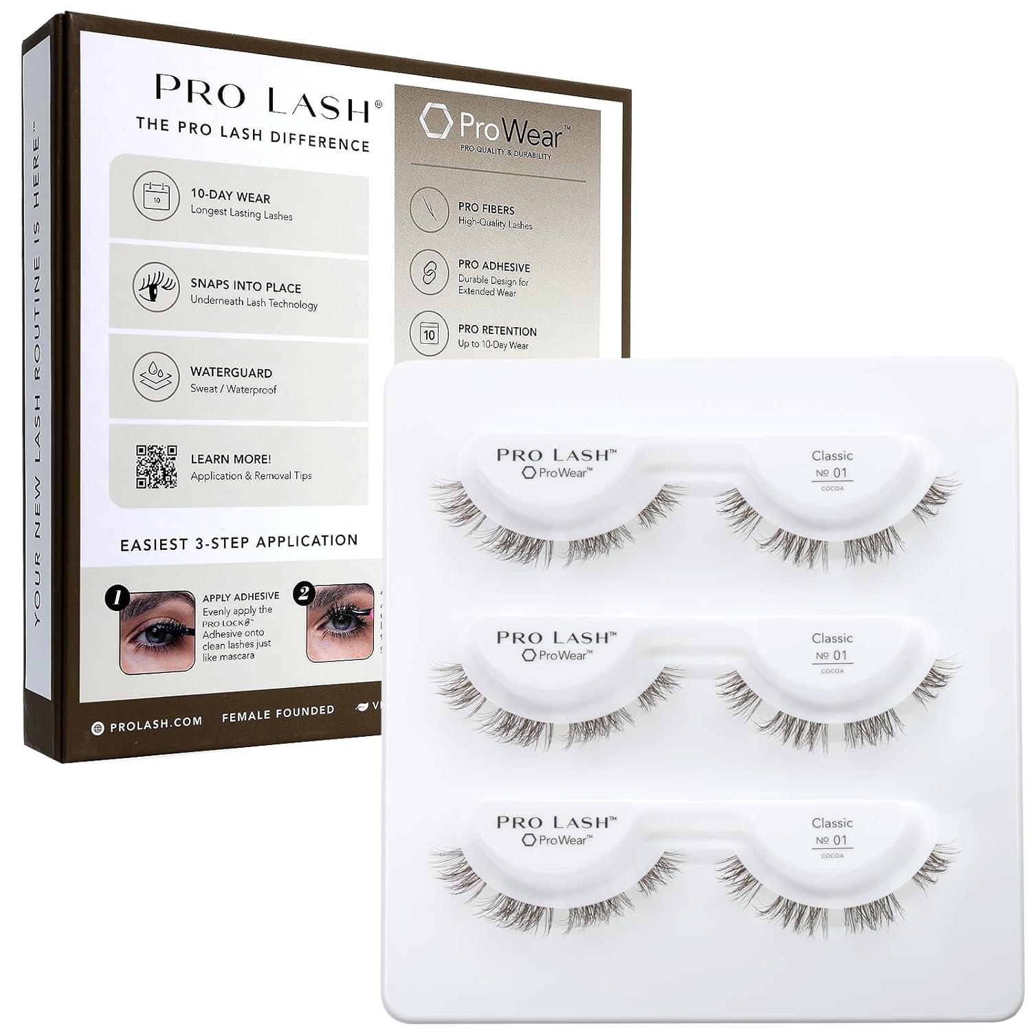 Pro Lash ProWear Classic No. 01 Cocoa Lash Clusters