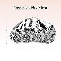 Vista 5 de Kitsch Gorro Térmico de Papel de Aluminio para Acondicionamiento Profundo - Gorro Reutilizable para Cabello para Coloración, Permanente