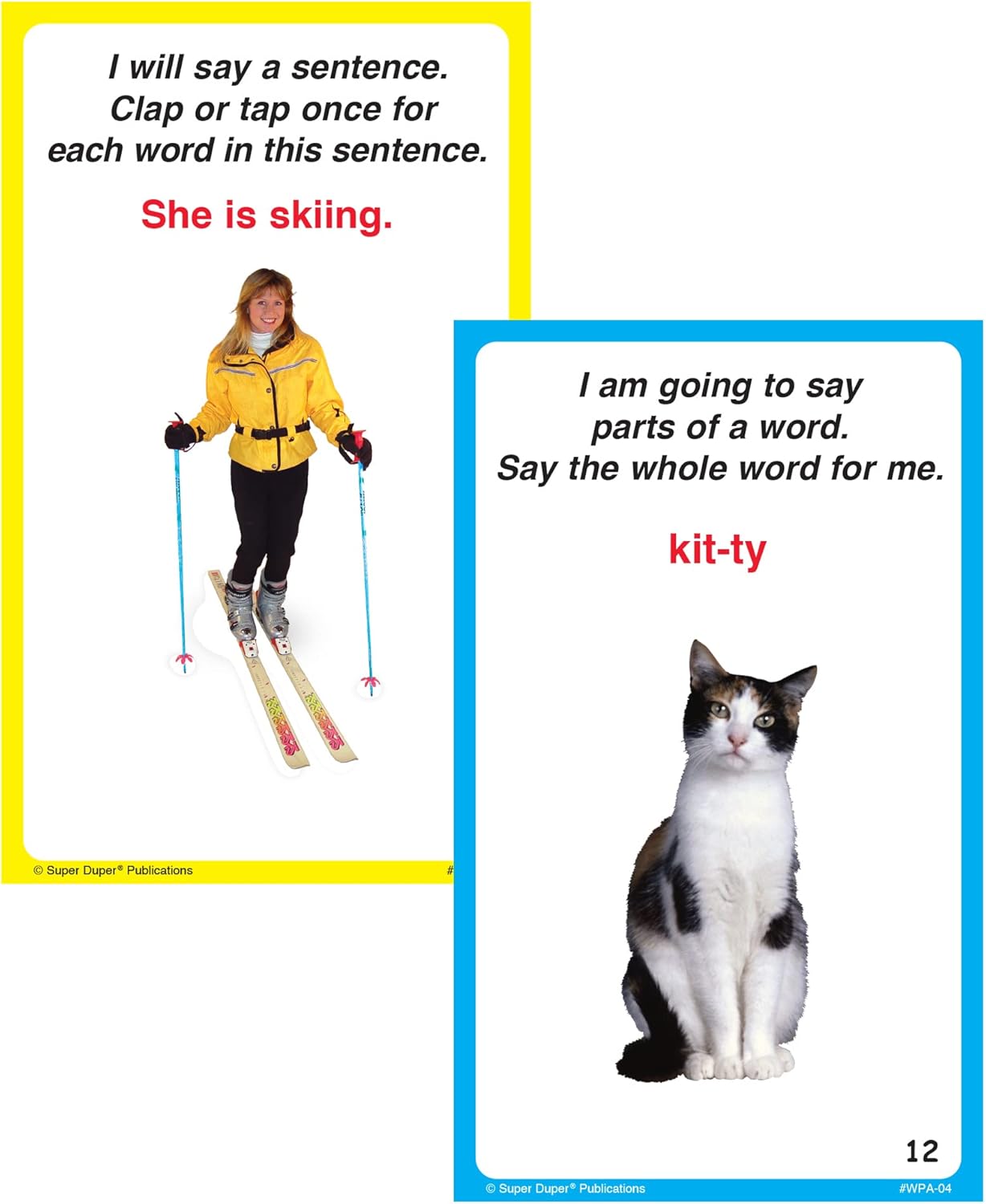 Super Duper Publications | Webber® Phonological Awareness Photo Cards | Educational Learning Resource for Children